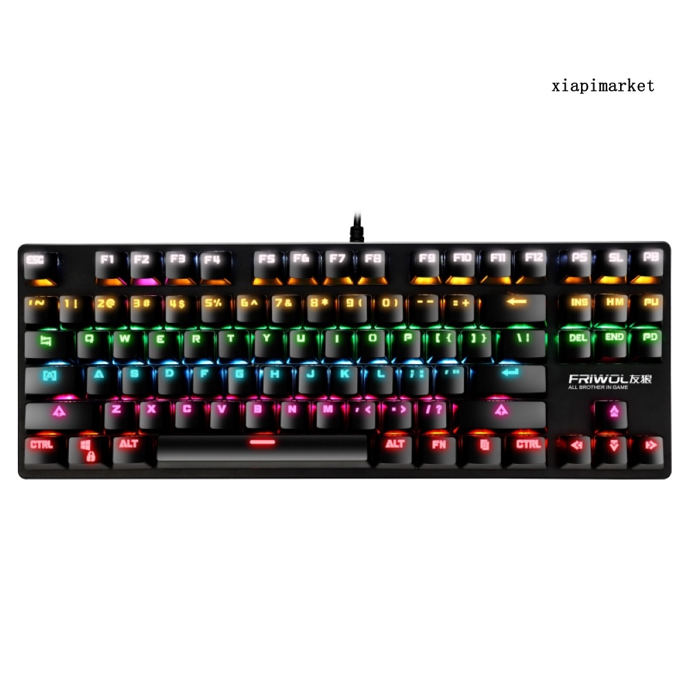 LOP_G50 Wired Green Axis Colorful RGB Light Gaming Mechanical Keyboard for Computers