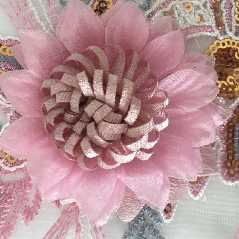 Vòng cổ ren thêu hoa hồng đính kim sa
 | BigBuy360 - bigbuy360.vn