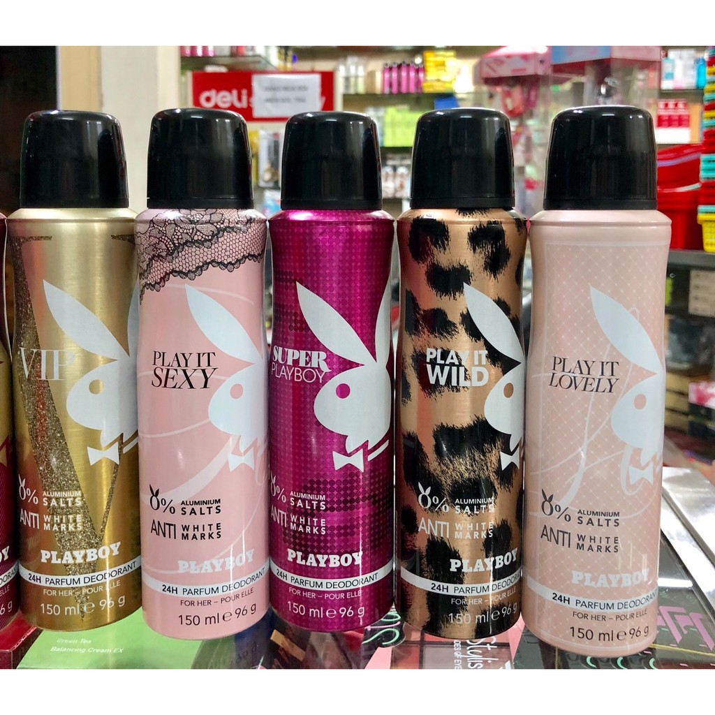 Xịt khử mùi Playboy nữ 150ml