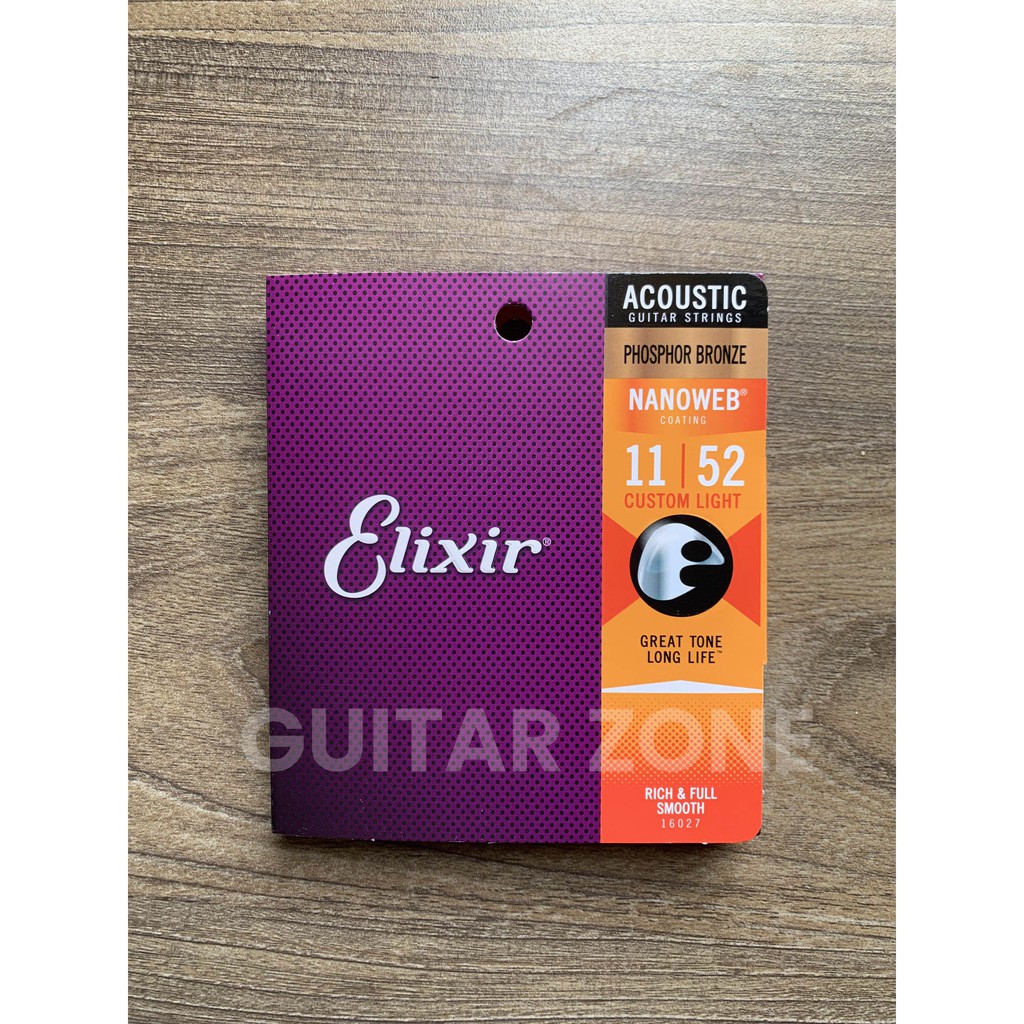 Elixir 16027 - Dây Đàn Acoustic Guitar Cỡ 11 (.011-.052) Phosphor Bronze - Nhập khẩu và phân phối bởi Việt Thương