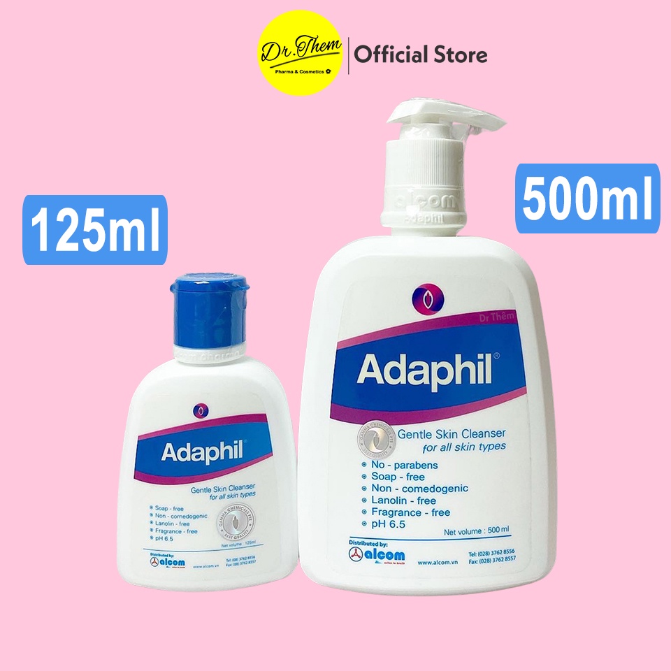 Adaphil Sữa Rửa Mặt và Toàn Thân Cho Da Dầu Mụn 125ml