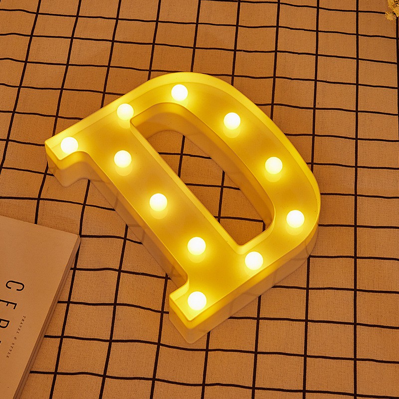 Đèn led chữ cái trang trí sự kiện size 21 cm