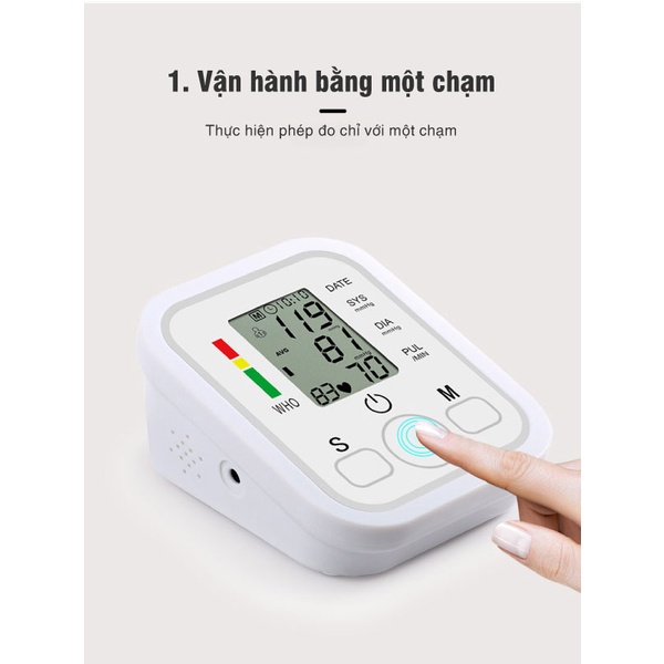 Máy Đo Huyết Áp Điện Tử Jziki Fusaka (Bảo Hành 12 Tháng) - Tặng Kèm Cáp USB