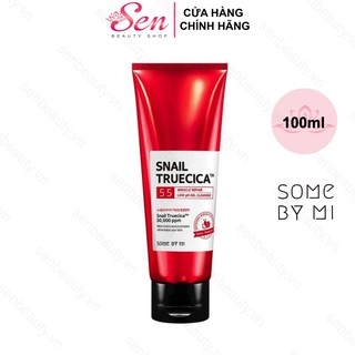 Sữa Rửa Mặt Cho Da Mụn Và Nhạy Cảm Some By Mi Ốc Sên Đỏ Tạo Bọt Làm Trắng Da Snail Truecica Miracle Repair Cleanser 100m