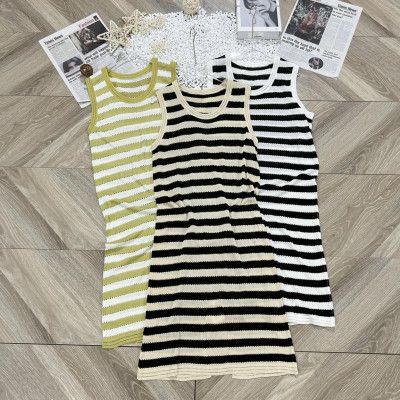 Váy ba lỗ montoghi kẻ phối Quảng châu