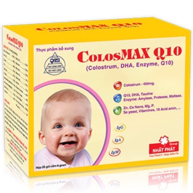 Colosmax Q10 Gold -  kích thích trẻ ăn ngon, hấp thu tốt, tiêu hóa nhanh, giúp bổ sung dinh dưỡng, tăng cường đề kháng r