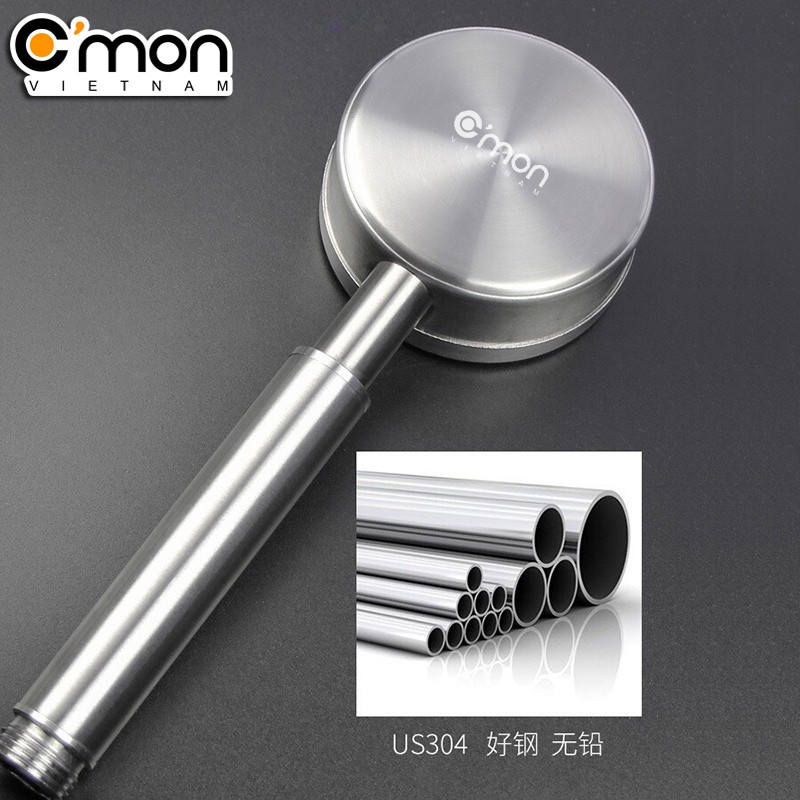 Vòi sen siêu tăng áp inox SUS304 C'MON TS-01_304