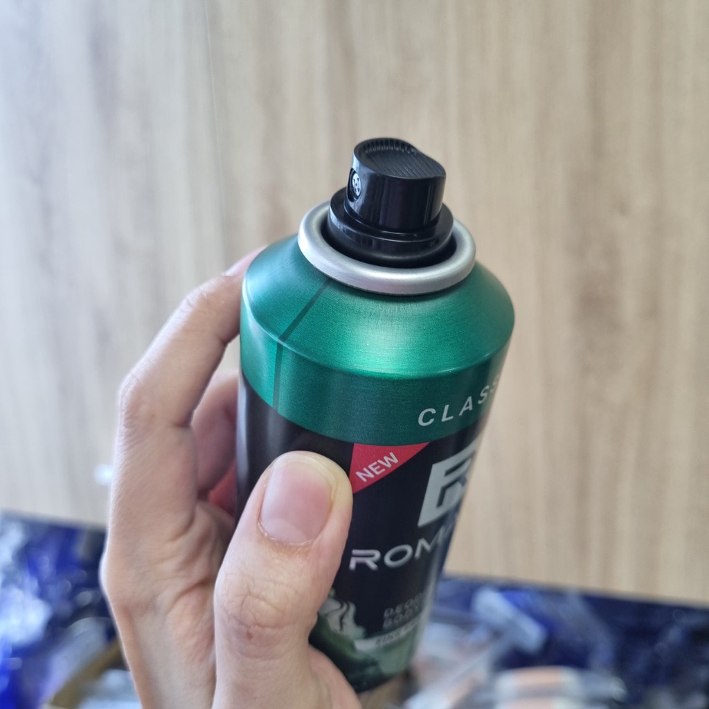 Xịt thơm body nam Romano Deodorant Bodyspray 150ml - Lăn nách nam Romano 50ml