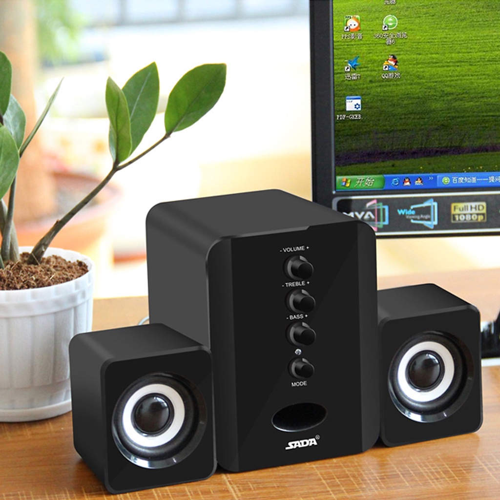 Loa Bluetooth, Loa Máy Tính Để Bàn D221 SUPER BASS Cực Đã, Có Đèn LEDn, Các Dòng Cho Laptop, Pc, Điện Thoại Đỉnh Cao