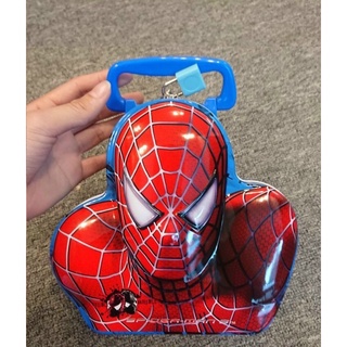 Két sắt mini hình người nhện cho bé kèm chìa khóa