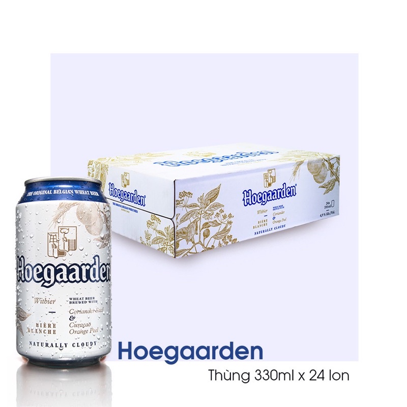 Bia Hoegaarden White 24 Lon x 330