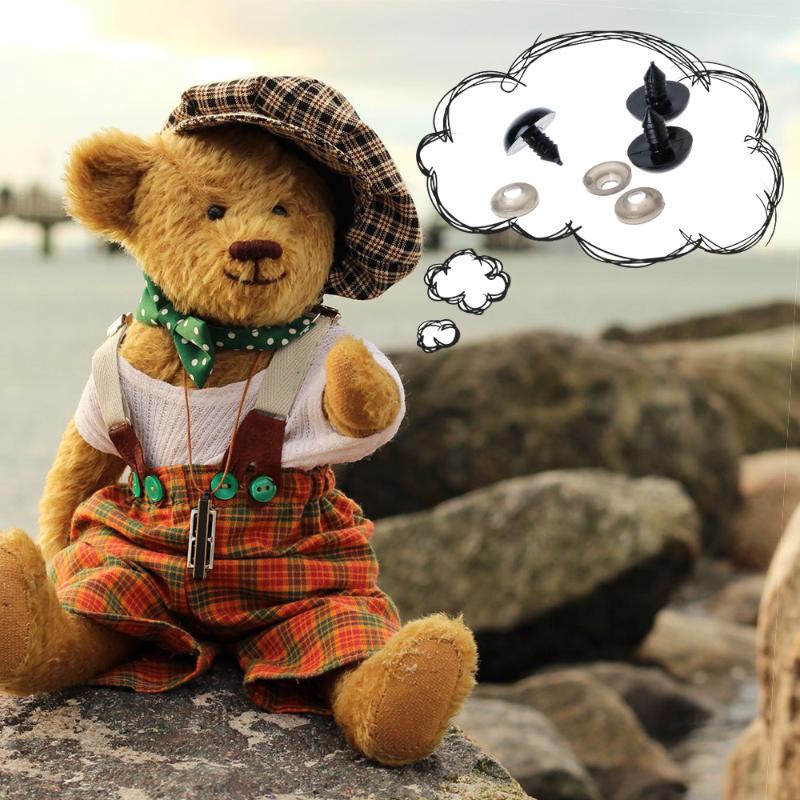 JPRICE Set 364 Mắt Nhựa Nhiều Màu Có Vòng Đệm Mũi 6mm Đến 12mm