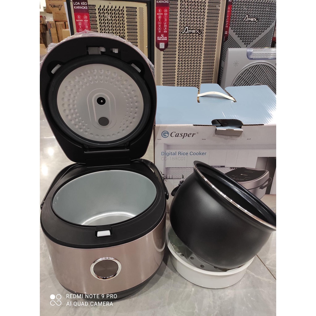Nồi cơm điện Casper 1,8l cơm ngon BH 24 tháng