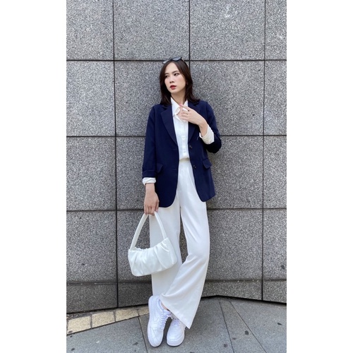 Set đồ sang chảnh hàng thiết kế Huien Design màu xanh than cho nữ hiện đại , trẻ trung