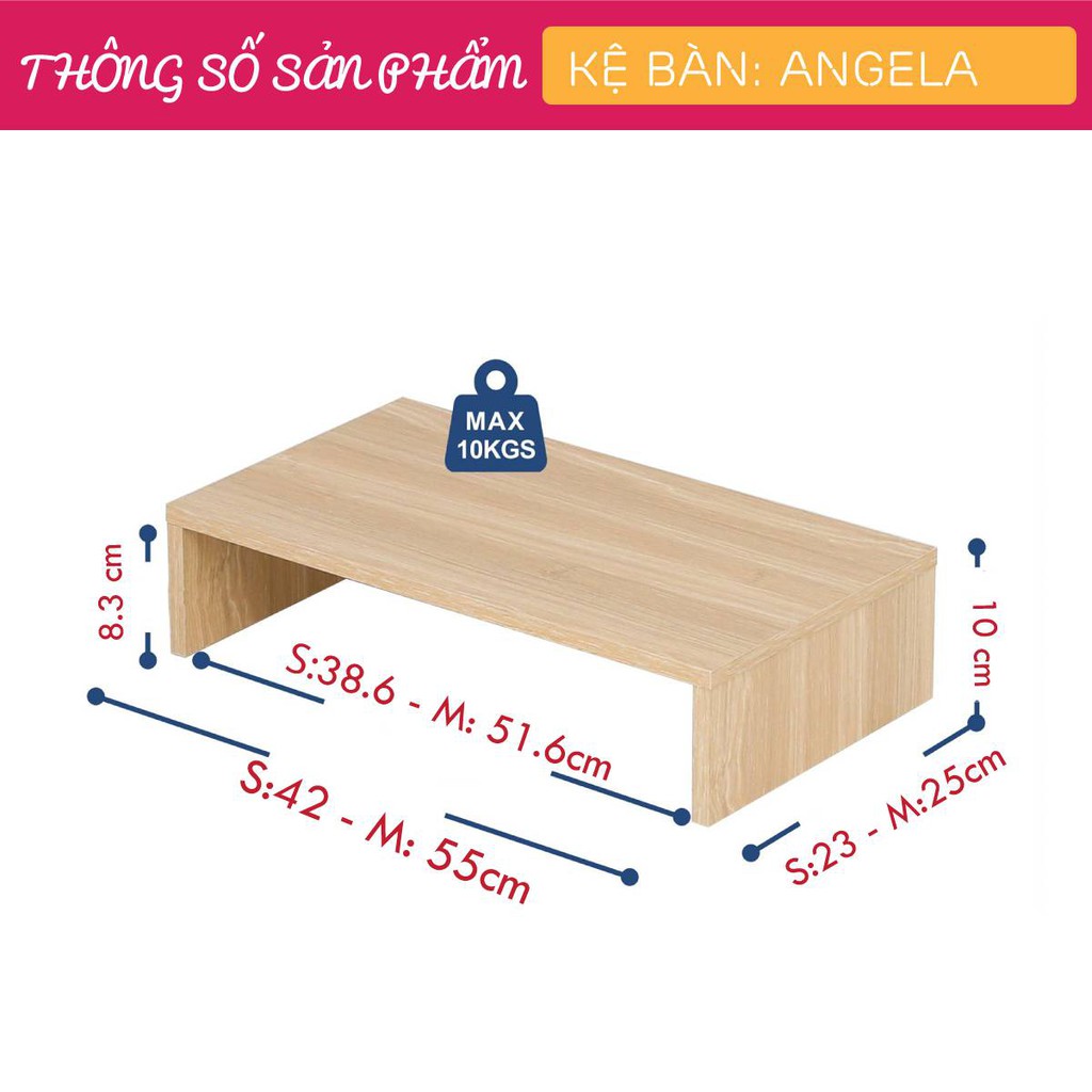 Kệ để bàn gỗ hiện đại SMLIFE Angela | BigBuy360 - bigbuy360.vn