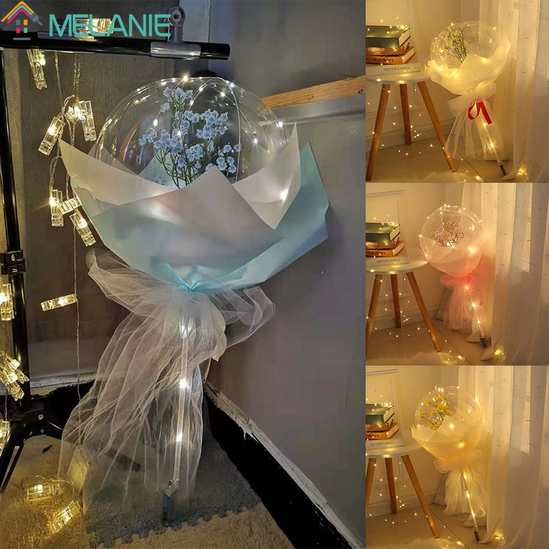 Bó hoa Gypsophila trong suốt có đèn LED phát sáng dùng làm quà tặng đám cưới DIY độc đáo