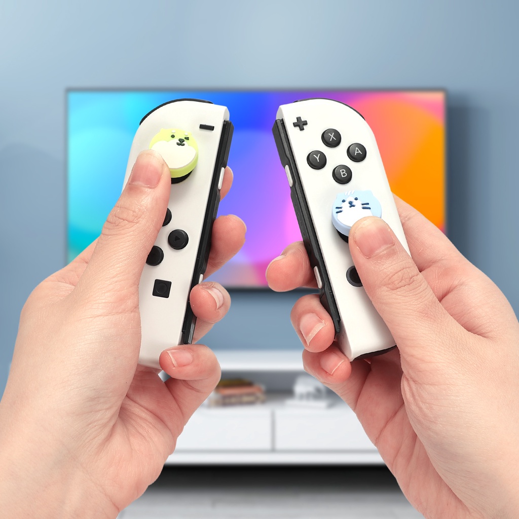 Nút silicon bọc cần điều khiển chơi game Nintendo Switch IINE hình chú chó/ ngôi sao/ mèo dễ thương