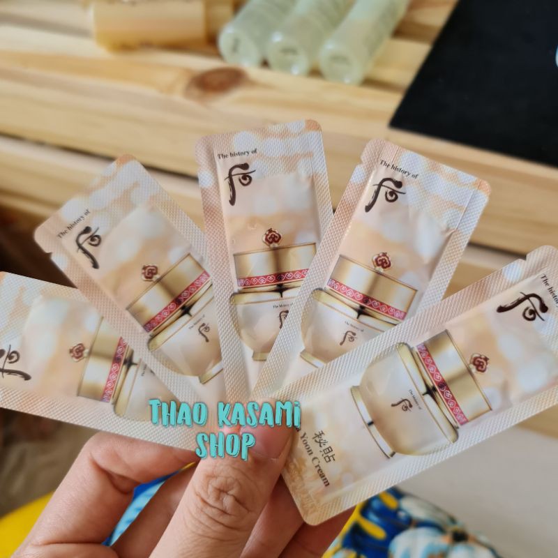 Combo 10 or 5g Kem Whoo Bichup -Dưỡng Tự Hồng Nhuận Da Whoo Bicheop Ja Yoon Cream 1Ml