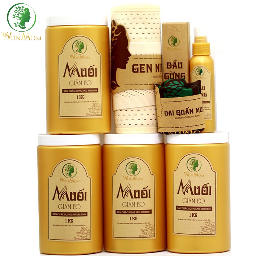 Bộ muối giảm eo sau sinh (Bộ đầy đủ liệu trình 1 tháng 10 ngày) - WonMom (Việt Nam)