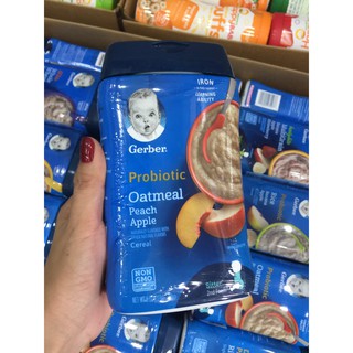 Bột ăn dặm Gerber yến mạch - đào - táo 227gr