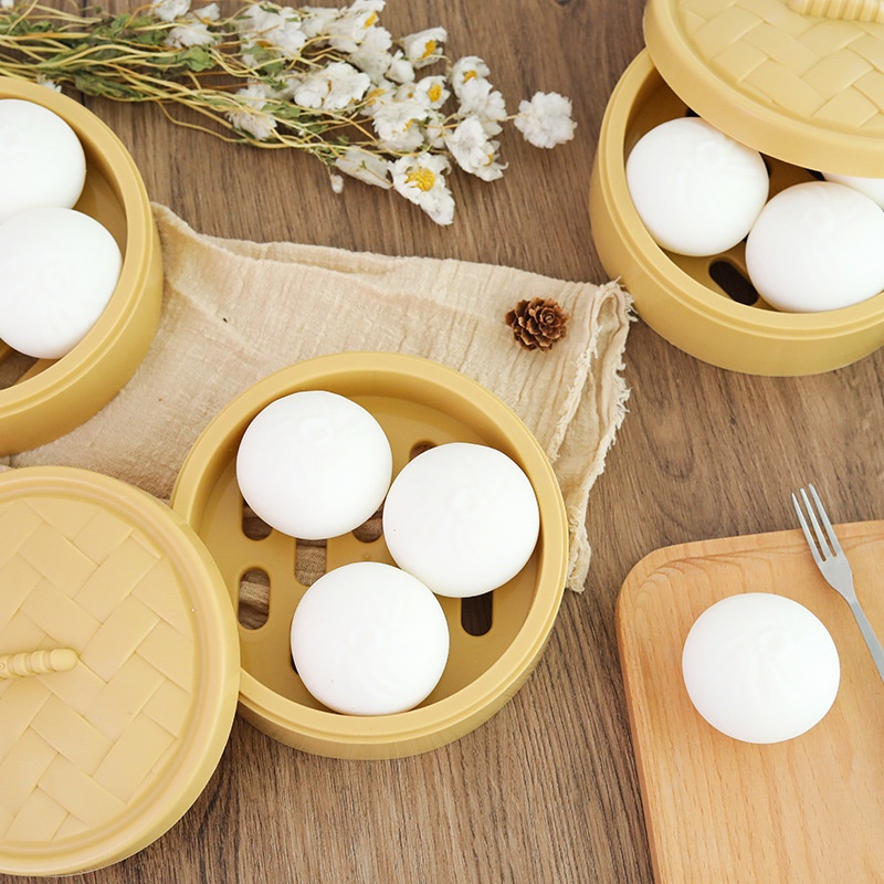 Đồ chơi nắn bóp đàn hồi giảm căng thẳng hình bánh bao nhiều kiểu tùy chọn thích hợp các bé