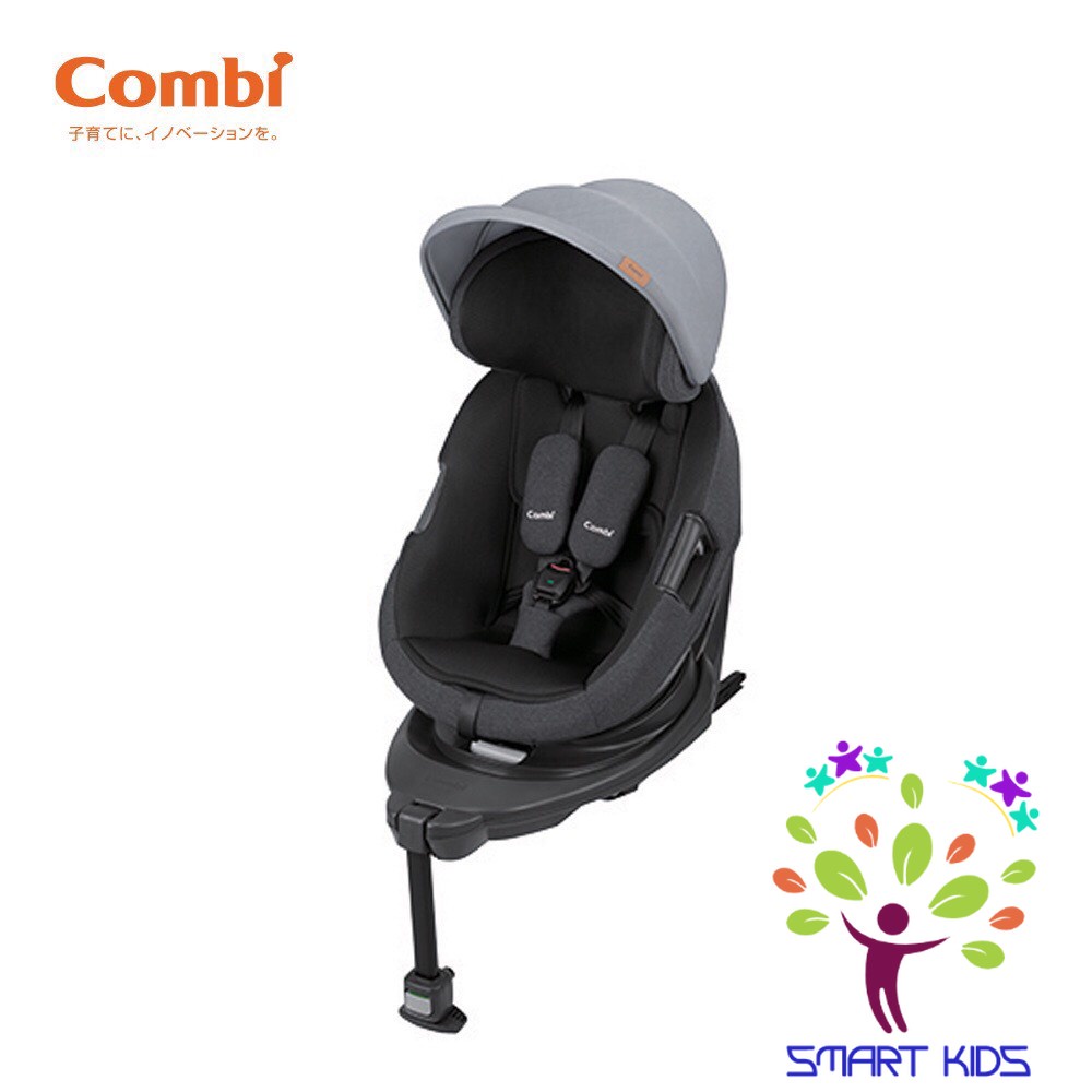 Ghế ngồi ô tô Combi THE S xoay 360° tiêu chuẩn mới bảo vệ bé toàn diện Isofix (0-4y)