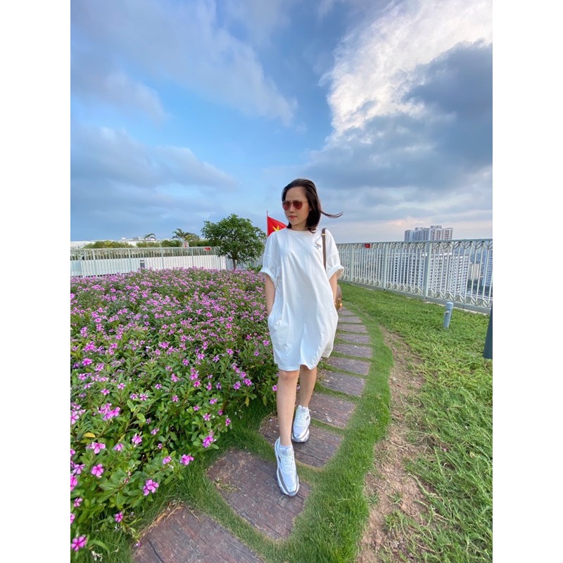 váy cotton trắng alice