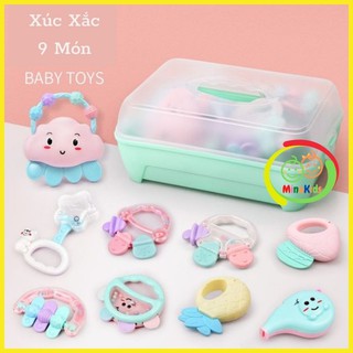 Bộ Xúc Xắc Gặm Nướu Đồ Chơi Lục Lạc Cho Bé 7.8.9.10.11.12 Món XX02