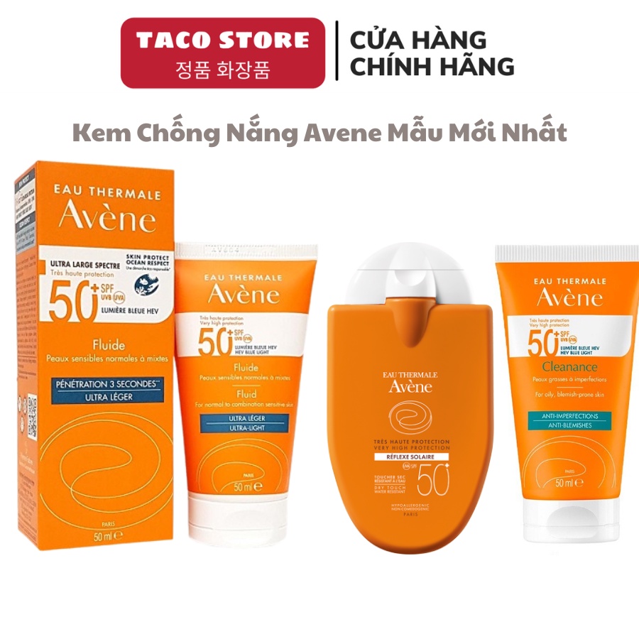 Kem Chống Nắng Avene Dry Touch Fluide /Avene Mattifying Cleanance SPF50+