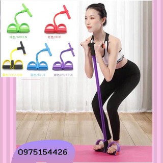 Dụng cụ tập yoga dây kéo 4 ống đàn hồi