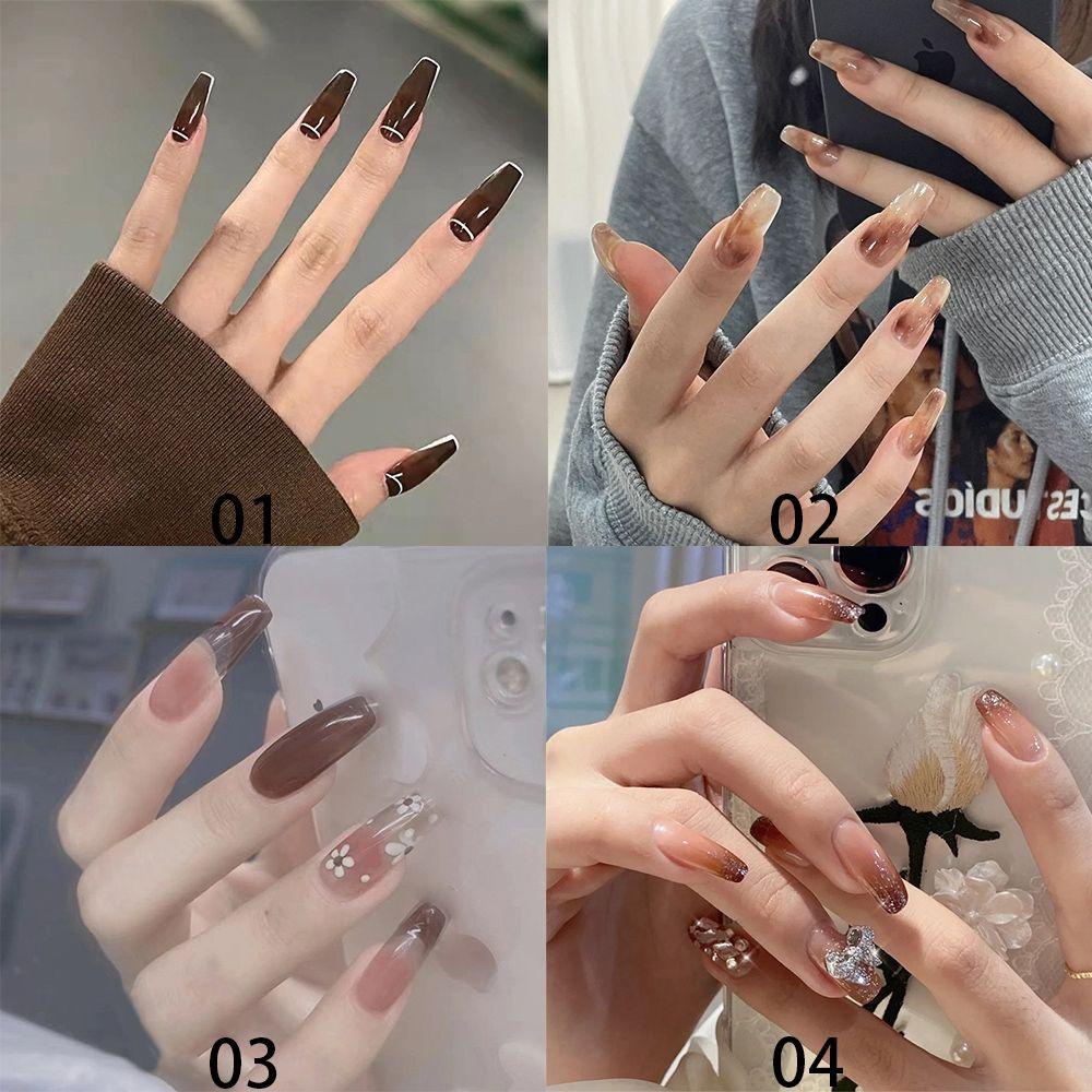 Hộp 24 Móng Tay Giả Che Phủ Toàn Diện Trang Trí Nghệ Thuật