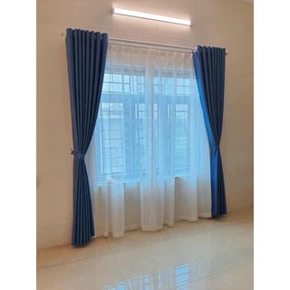 combo 2 rèm rộng 3m cao 2m và 2 rèm von trắng rộng 2m cao 2m.