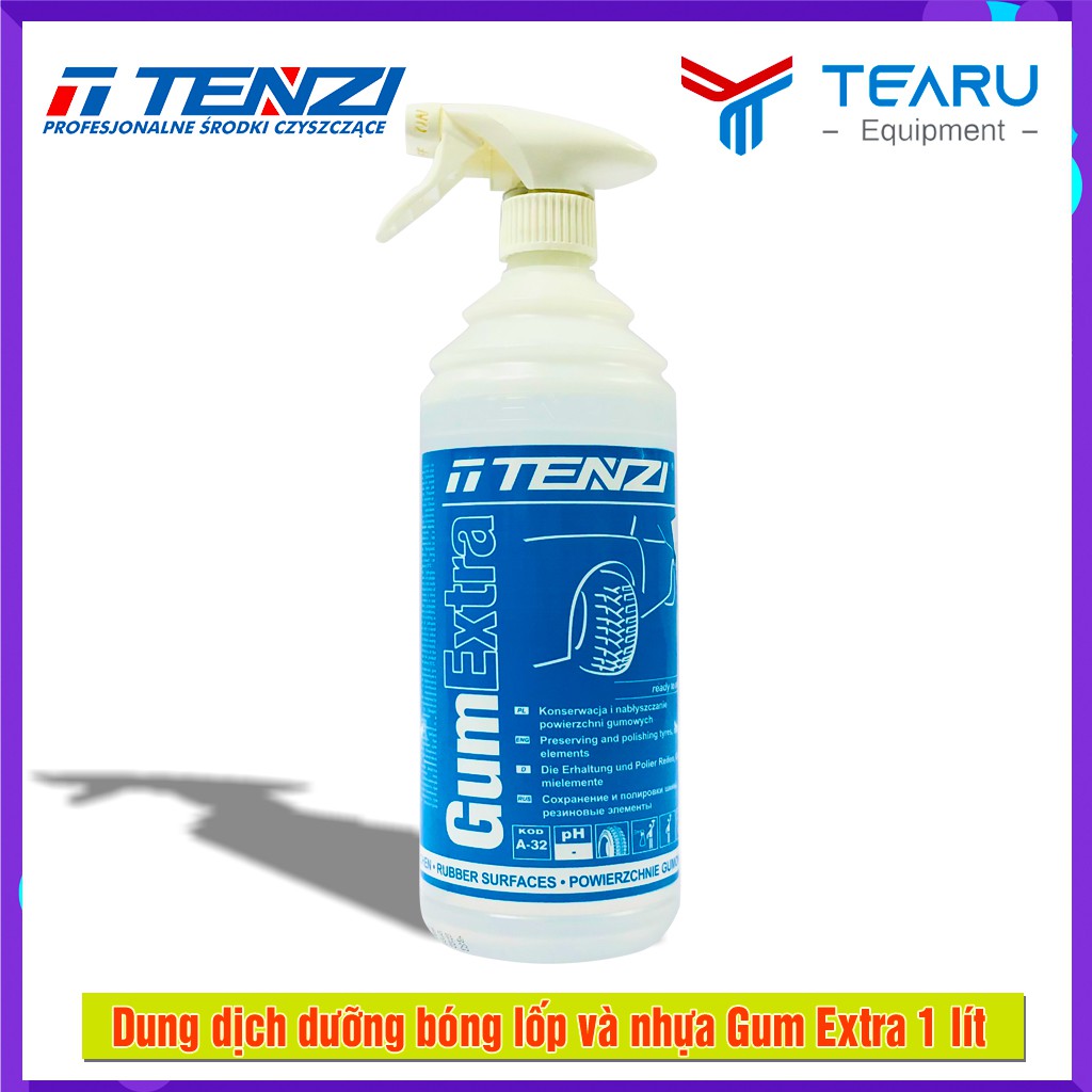 Dung dịch bảo dưỡng lốp và nhựa xe ô tô, xe máy Tenzi Gum Extra - 1L