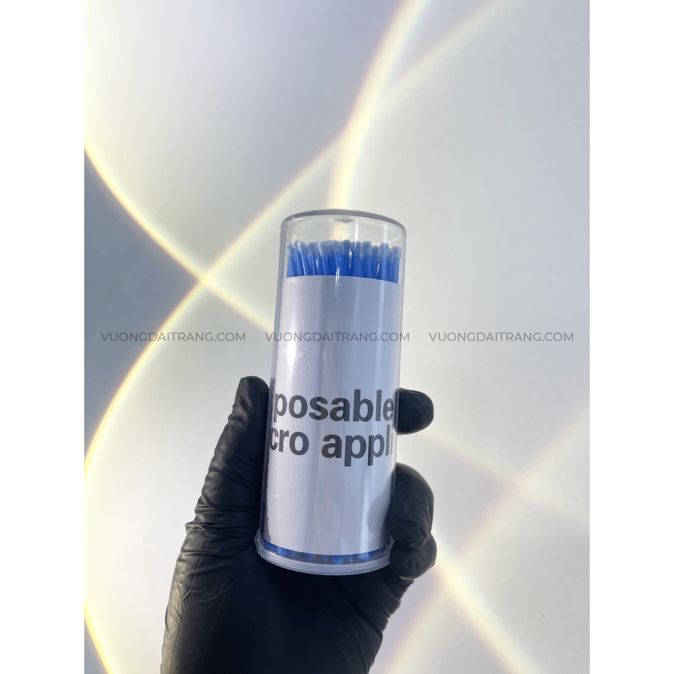 Tăm bông nhựa dạng hộp đa năng, phun xăm, tháo mi, ủ te ( 100c/ hộp )