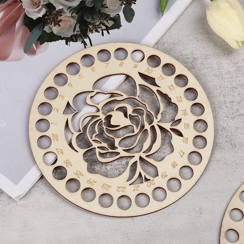 Giá Đỡ Cuộn Chỉ Bằng Gỗ Hình Tròn Tiện Dụng DIY