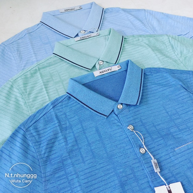 Áo thun nam trung niên cộc tay có cổ có tùi chất cực đẹp