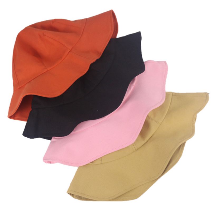 Nón Tai Bèo Vành Ngắn Chống Nắng Màu Trơn Thời Trang Đi Biển Mùa Hè Cho Nữ