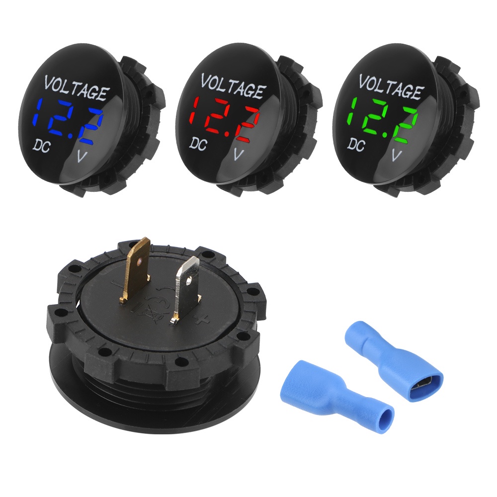 Vôn kế kỹ thuật số DC 12V-24V cho xe hơi/xe máy/tàu thuyền