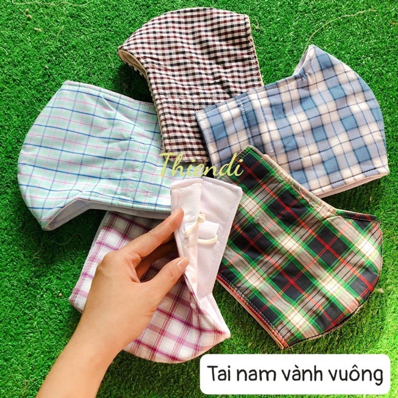 KHẨU TRANG VẢI SỌC CHE TAI Nam Nữ | BigBuy360 - bigbuy360.vn