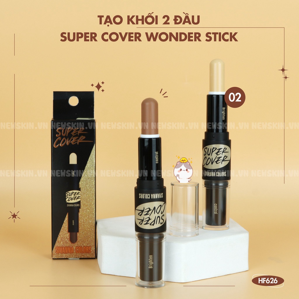 Kem Che Khuyết Điểm Tạo Khối &amp; Bắt Sáng Sivanna Colors Wonder Stick 10g HF626