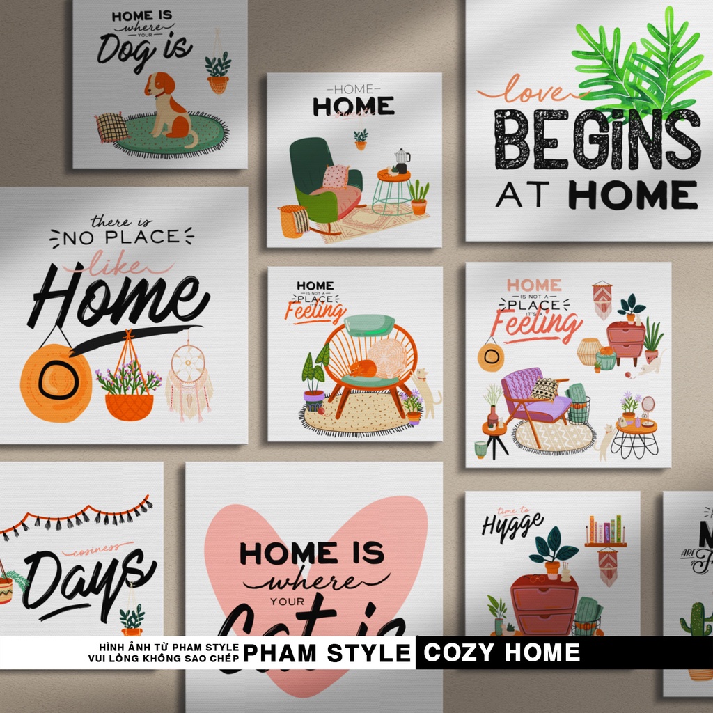 Tranh Canvas Treo Tường COZY HOME (No1-20)