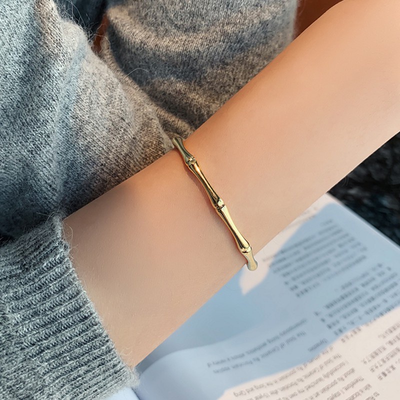 Vòng Đeo Tay Cao Cấp Hình Đốt Tre Sang Trọng