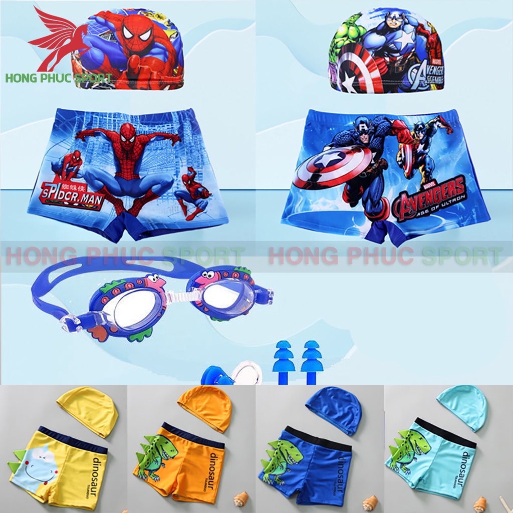 Quần Bơi Bé Trai Họa Tiết Đáng Yêu, Chất Liệu Bền Đẹp Co Dãn Chống Thấm Nước Tốt