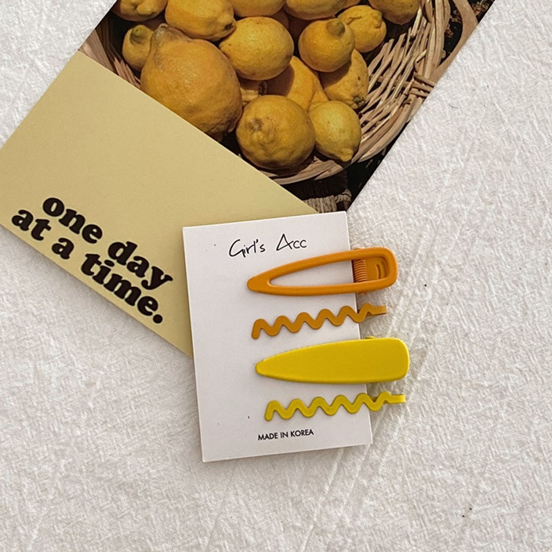 Set 4 Kẹp Tóc Màu Sắc Ngọt Ngào Phong Cách Hàn Quốc Dành Cho Nữ