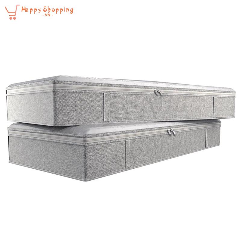 Hộp Đựng Đồ Dưới Giường Cỡ Lớn Chất Liệu Dày Thoáng Khí Có Khóa Kéo