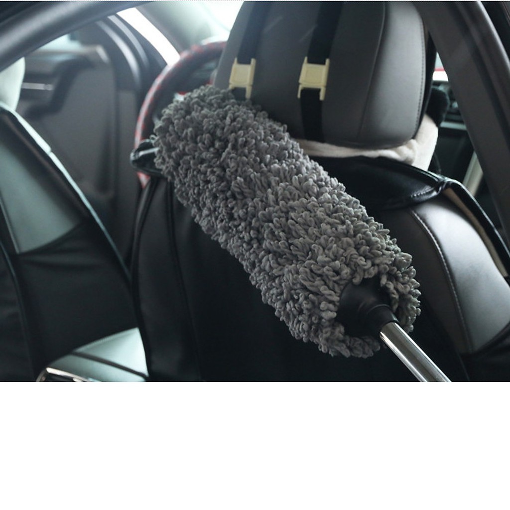 Chổi Lau Xe Ô Tô Sợi Dầu, Điều Chỉnh Được Độ Dài - Tròn ( Có Túi Đựng )