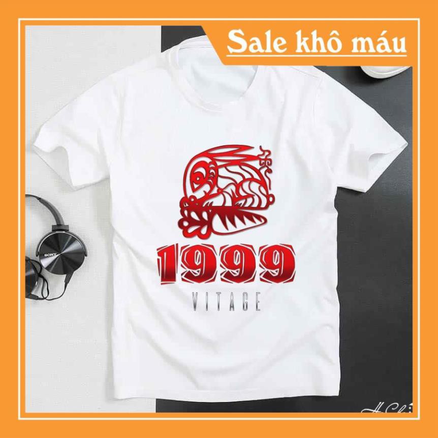 DEAL CHẤT- Áo Năm Sinh 1999 có 12 con Giáp NEW - Vải Dày Mịn May Dây Cổ Chạy Vai Cao Cấp (HC-00505) 