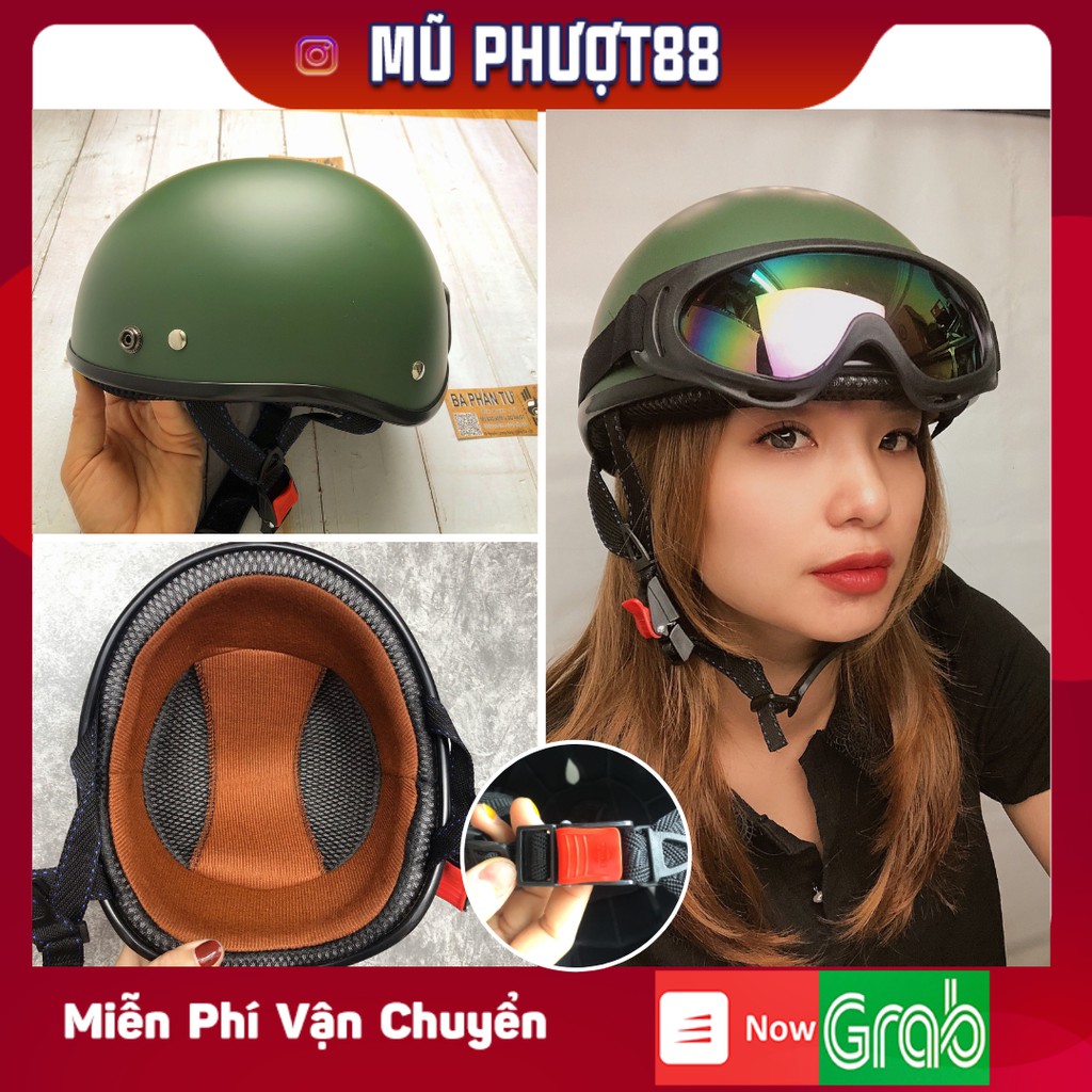 Mũ nửa đầu 1/2 - Mũ phượt 1/2 nhiều tem lựa chọn kèm kính - ảnh thật