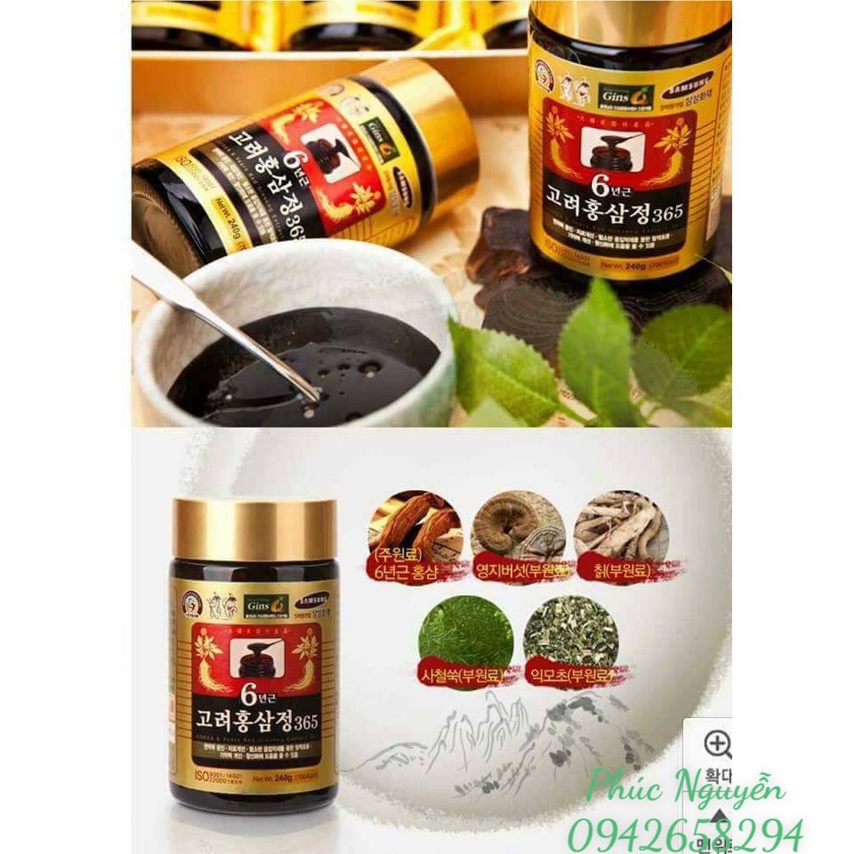 [Hàng Chính Hãng] Cao Hồng Sâm 365 Hàn Quốc, Hộp 4 lọ &amp; 2 lọ x 240g