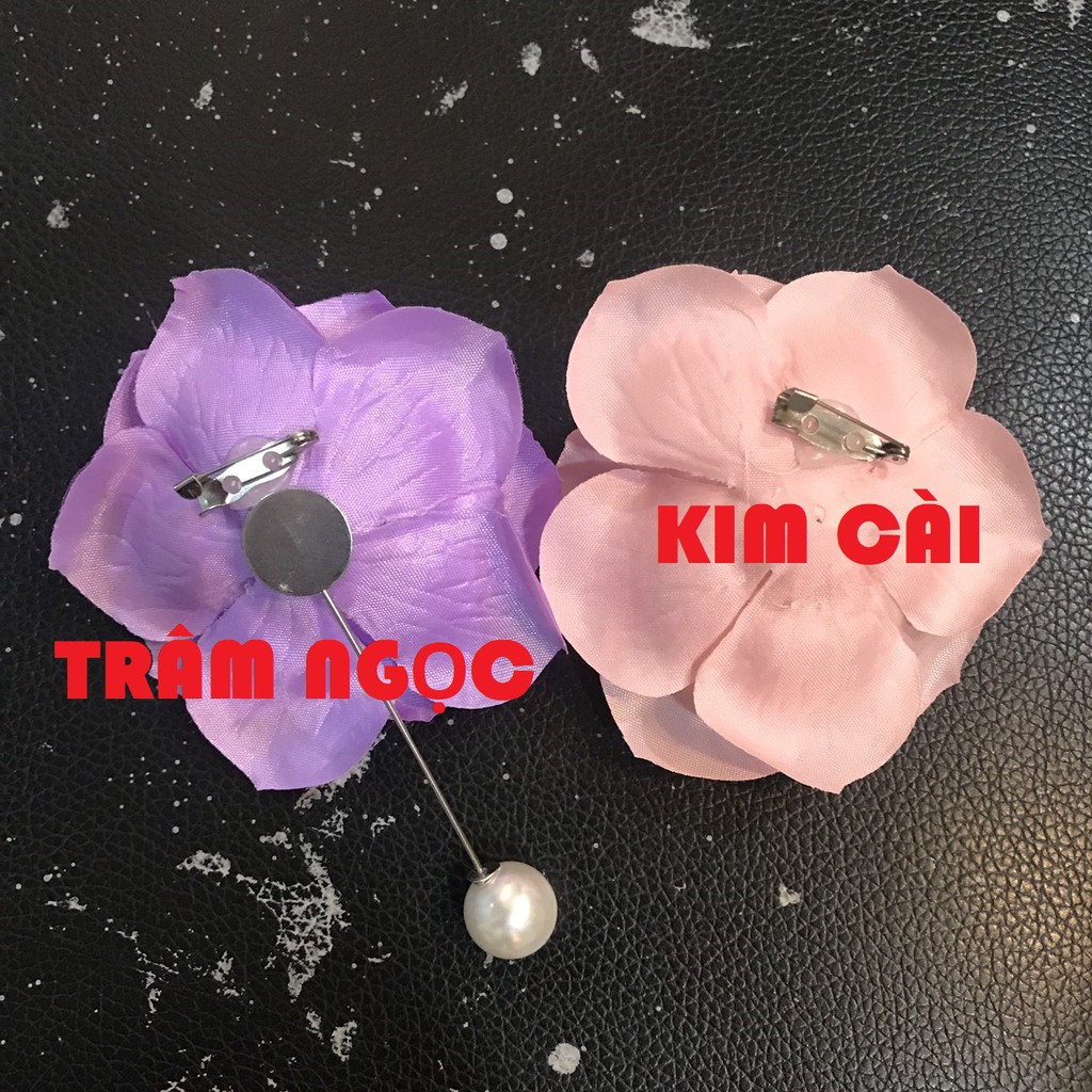 Phụ kiện hoa cài áo kim trâm cài áo đám cưới "HOA CÁNH NHỌN"